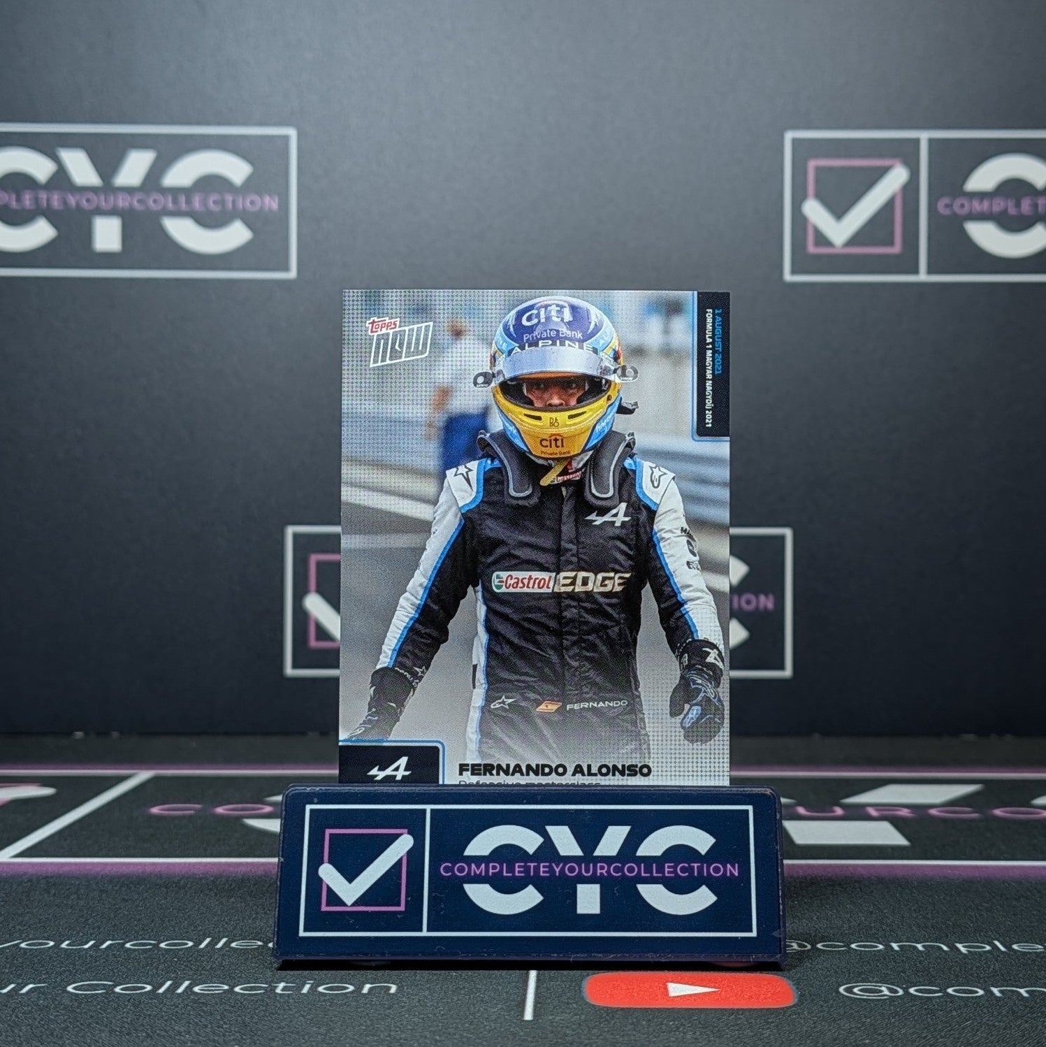 Fernando Alonso Topps Now F1 2021 Card #038 Alpine Formula One Racing Card