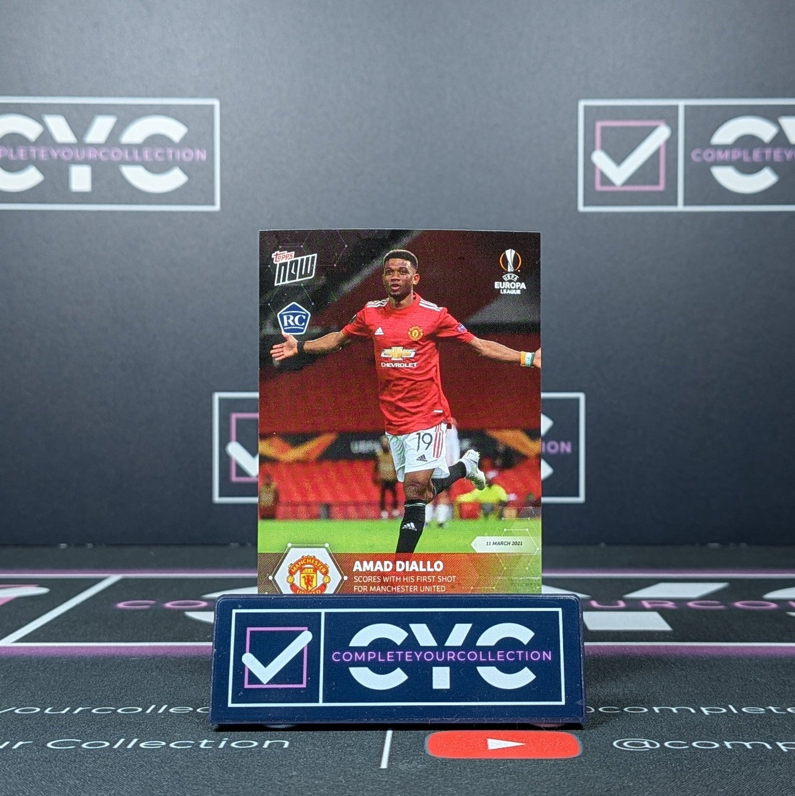 Amad Diallo Rookie RC Topps Now UEFA 2021 - Manchester United Football Card