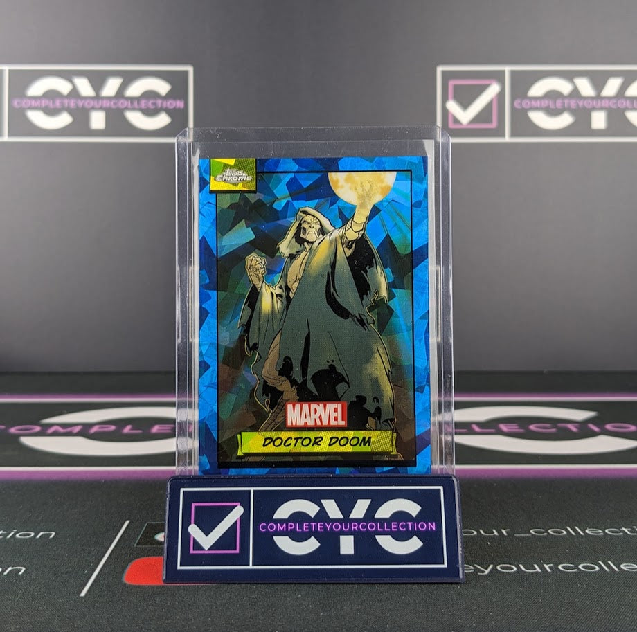 Doctor Doom Topps Chrome Marvel Sapphire 2024 Avengers Super Villain Trading