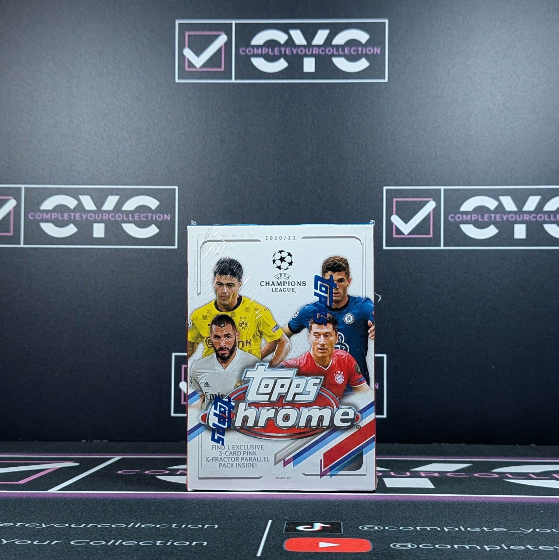 2020/21 Topps UEFA Champions League Chrome Soccer 7-Pack Blaster Box