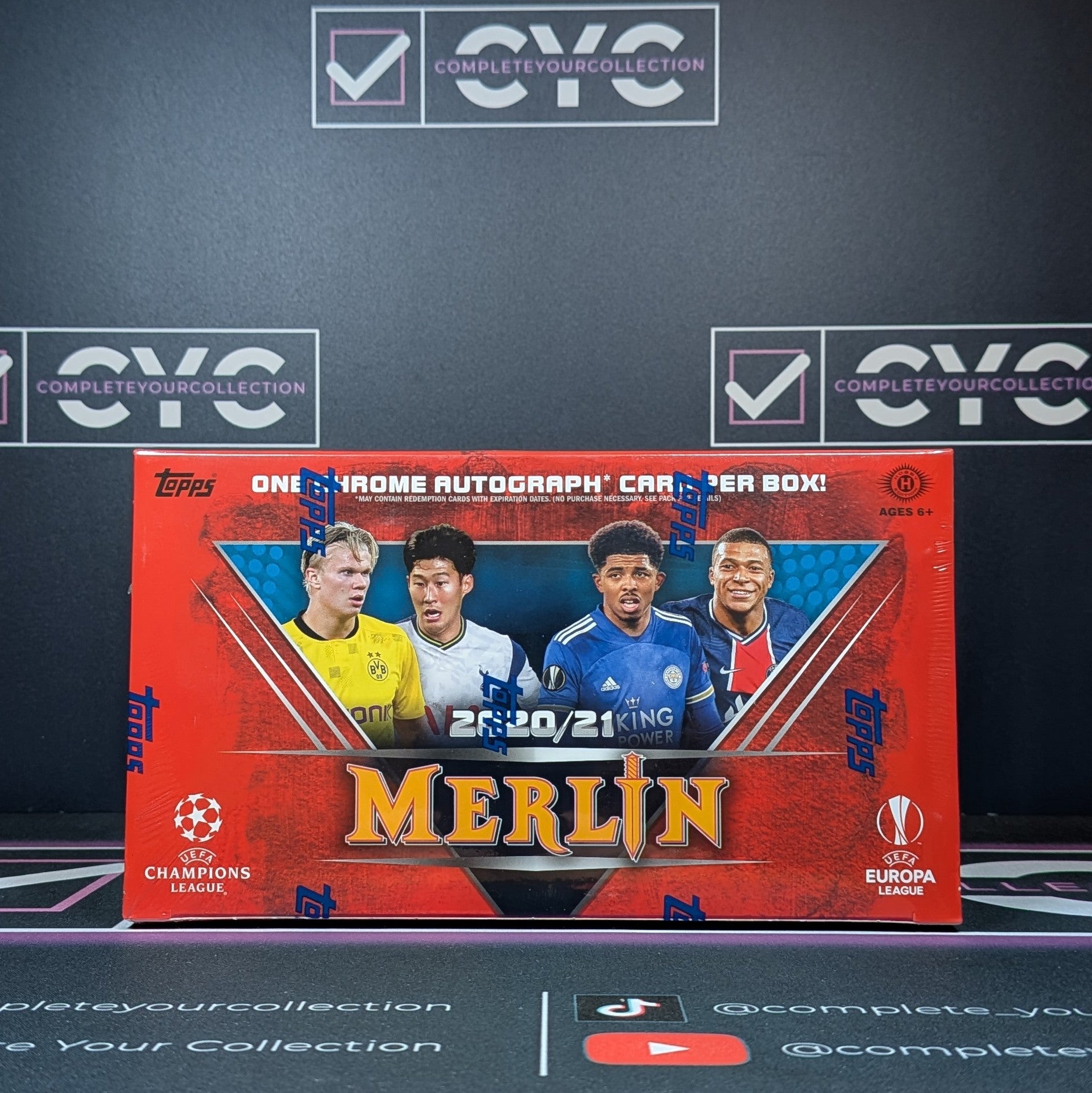 2020/21 Topps Merlin Chrome UEFA Soccer Hobby Box (Bellingham RC)