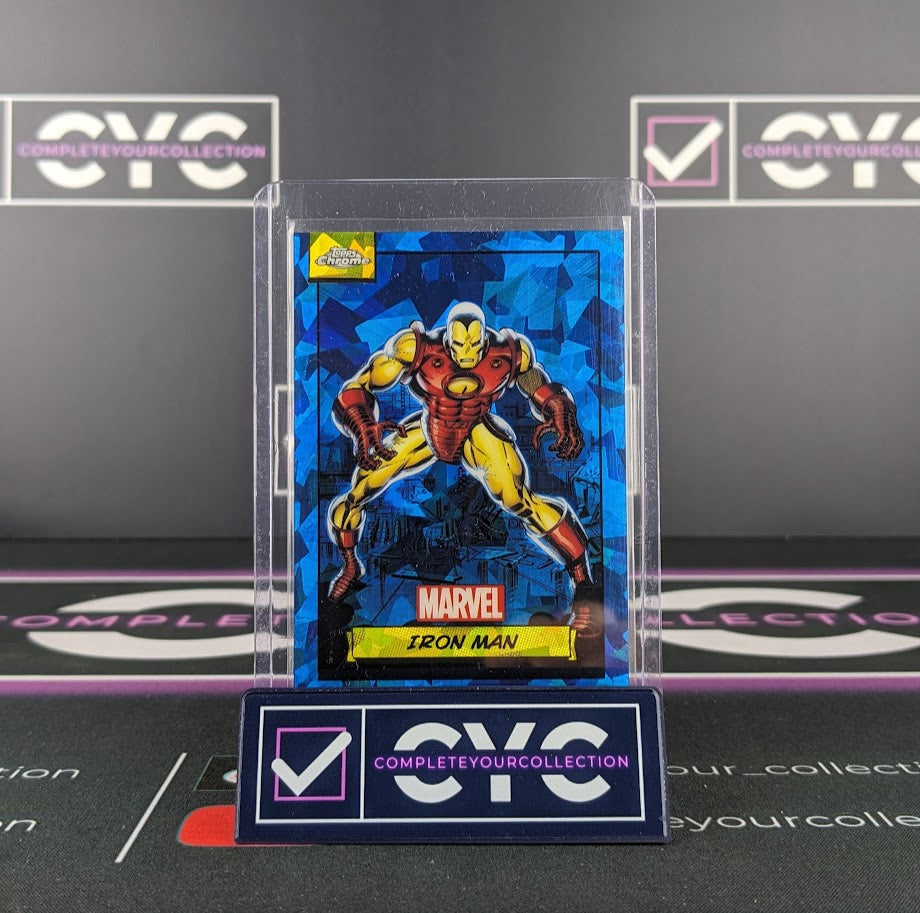 Iron Man Topps Chrome Marvel Sapphire 2024 Avengers Tony Stark Superhero Card