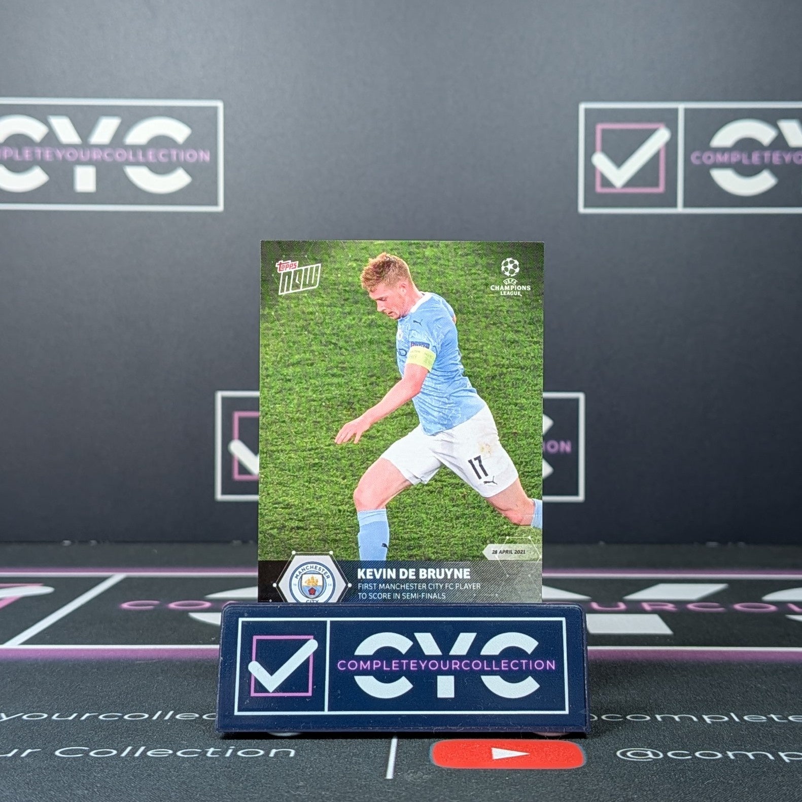 Kevin De Bruyne Topps Now UEFA 2021 - Manchester City Soccer Trading Card